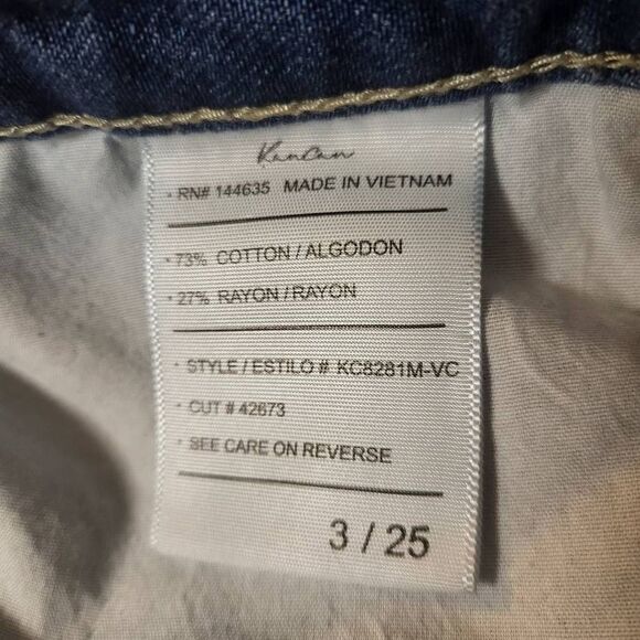 Kancan Boyfriend Distressed Low Rise Skinny Denim Jeans Medium Wash Size 3/25 - Picture 8 of 12